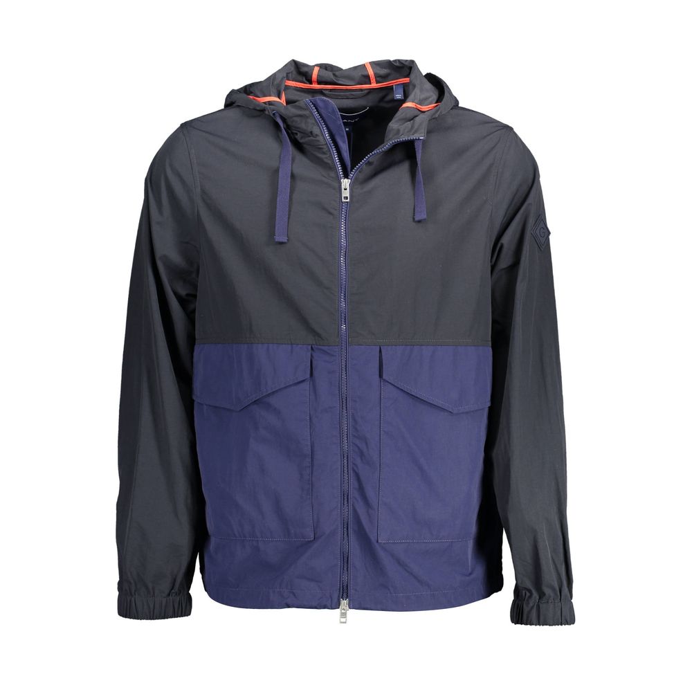 Hooded Jacket by Gant for men in polyamide blue features a smart silhouette, perfectly accentuated by its unique hooded neckline and functional pockets & hooded for a smart finish.