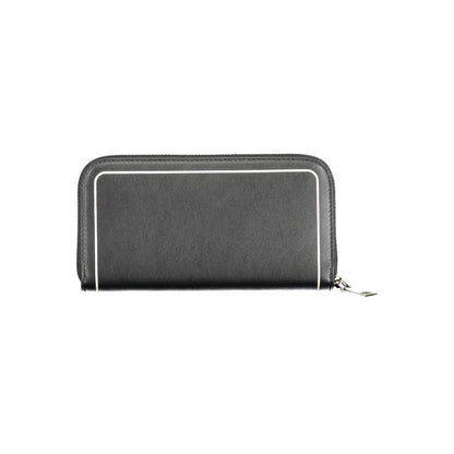 Cardholder Wallet by BYBLOS for women in polyethylene faux leather black features a streamlined silhouette, showcasing the streamlined Polyethylene Faux Leather Cardholder Wallet design with sophisticated card-organization coin-purse for a premium look.