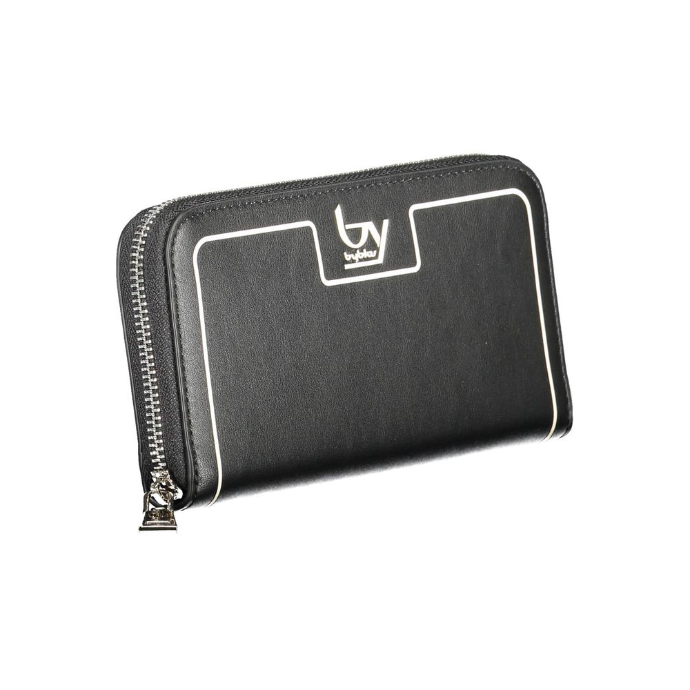 Cardholder Wallet by BYBLOS for women in polyethylene faux leather black presents a refined silhouette, artfully capturing the essence of the Polyethylene Faux Leather Cardholder Wallet design with sophisticated card-organization coin-purse for a refined look.