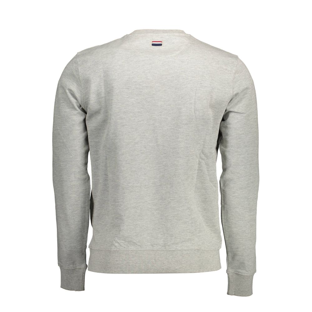 Sweatshirt Sweater by U.S. POLO ASSN. for men in cotton gray showcases a discreet silhouette, finished with a discreet and for a discreet look.