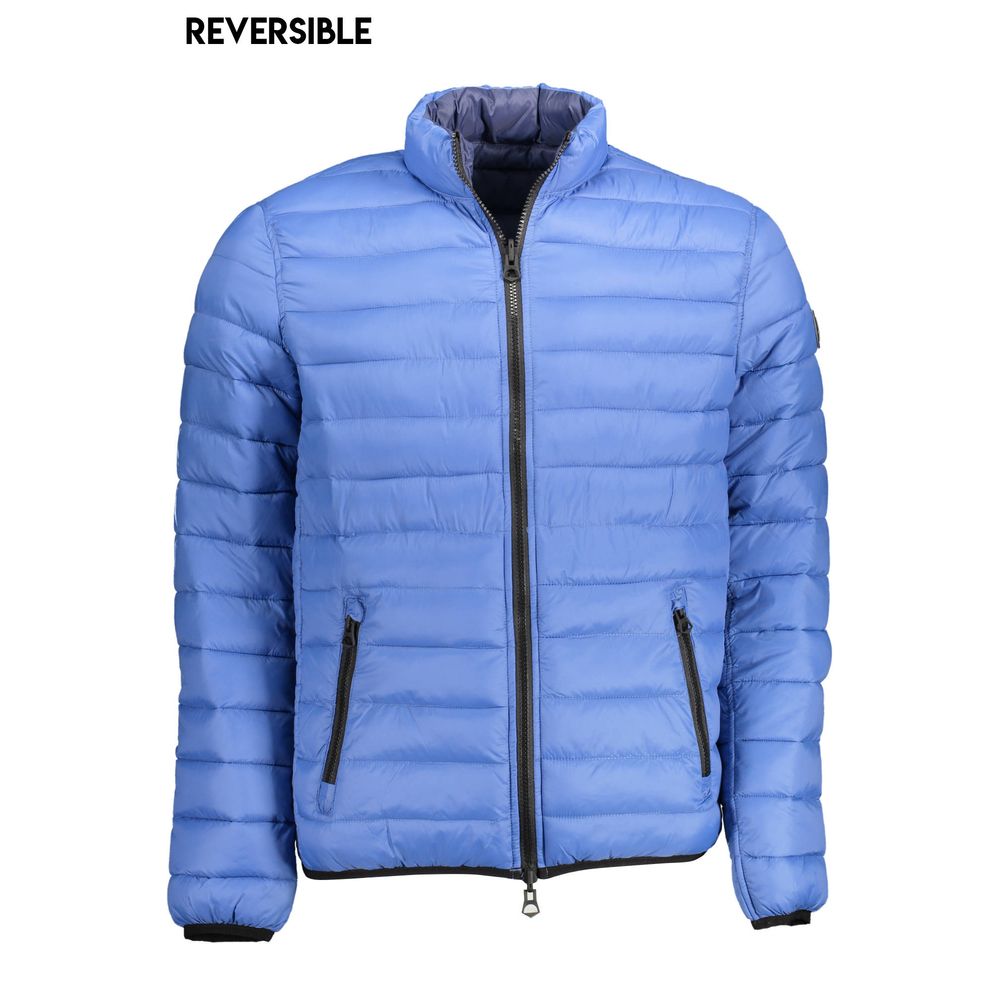 Jacket by U.S. POLO ASSN. for men in nylon blue presents a authentic silhouette, artfully detailed with a authentic and functional pockets for a premium authentic finish.
