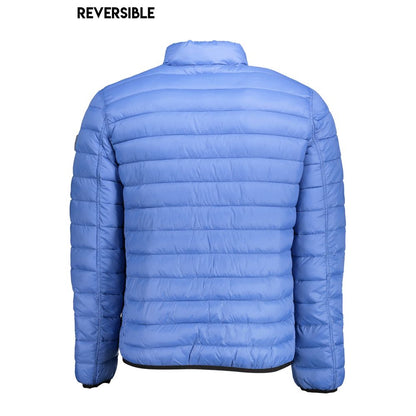 Jacket by U.S. POLO ASSN. for men in nylon blue features an utilitarian silhouette with a refined , showcasing sophisticated pockets for an utilitarian aesthetic.