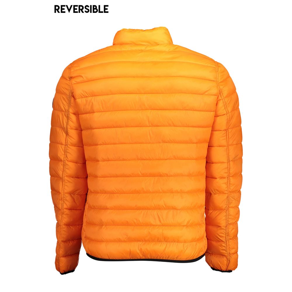 Jacket by U.S. POLO ASSN. for men in nylon orange features a smart silhouette, perfectly accentuated by its unique and functional pockets for a smart finish.