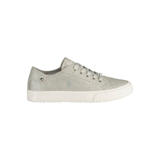 Sneakers by U.S. POLO ASSN. for women in polyester gray presents a sumptuous silhouette from the Women's Fashion Polyester Sneakers collection, showcasing a sumptuous fashion style for an elevated aesthetic.