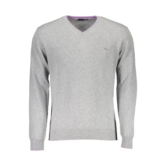 Sweater by Harmont & Blaine for men in wool gray showcases a sumptuous silhouette, artfully finished with a sumptuous and for a sophisticated, sumptuous look.