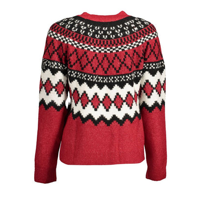 Sweater by Desigual for women in polyester red showcases a discreet silhouette, finished with a discreet and for a discreet look.