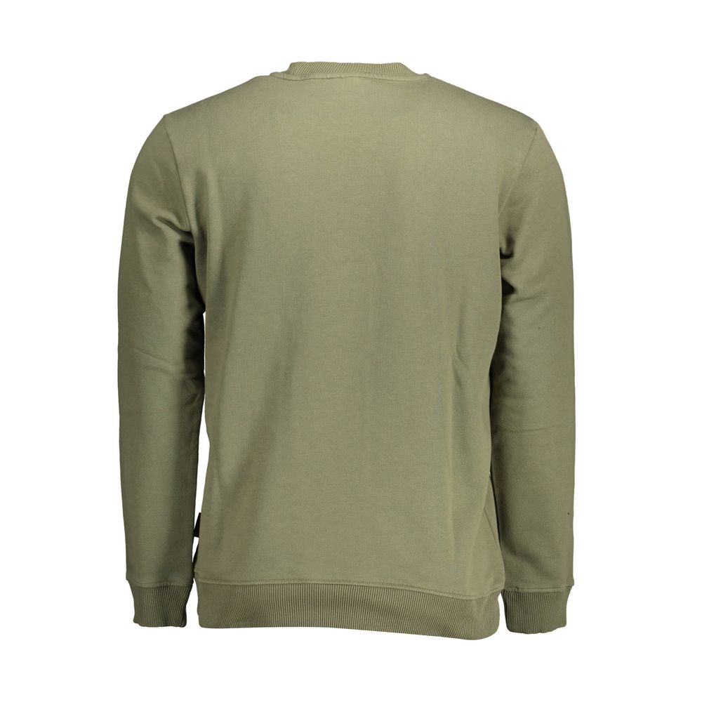 Sweatshirt Sweater by Napapijri for men in organic cotton green showcases a discreet silhouette, finished with a discreet and for a discreet look.