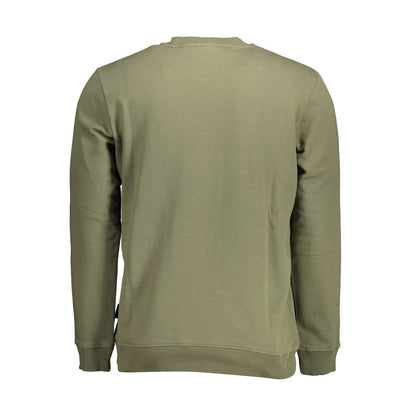 Sweatshirt Sweater by Napapijri for men in organic cotton green showcases a discreet silhouette, finished with a discreet and for a discreet look.