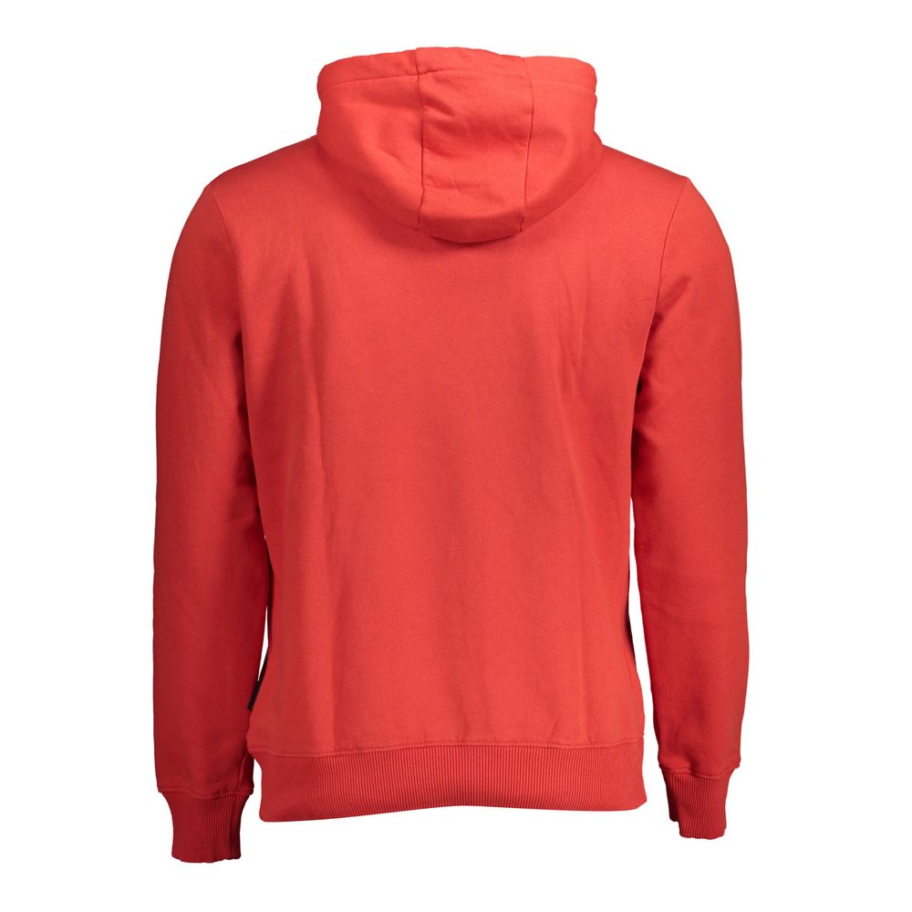 Hooded Sweatshirt Sweater by Napapijri for men in organic cotton red features an polished silhouette, showcasing refined and a sophisticated for a truly polished finish.