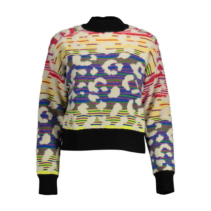 Sweater by Desigual for women in polyester blue showcases an masterful silhouette, artfully detailed with a masterful round neckline and for a sophisticated, premium finish.