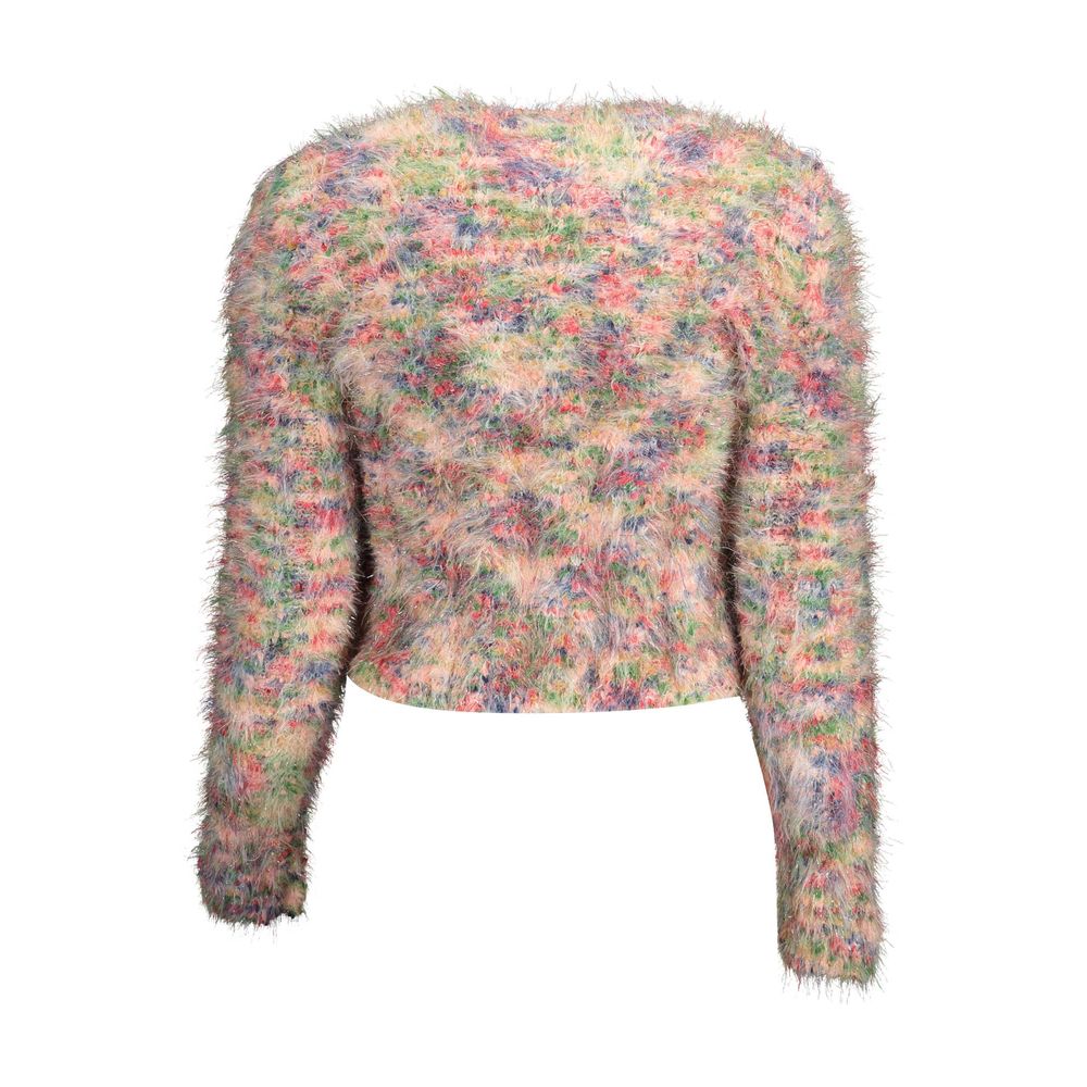 Sweater by Desigual for women in cotton pink showcases a downtown chic silhouette, artfully finished with a downtown chic and for a sophisticated, high-end look.