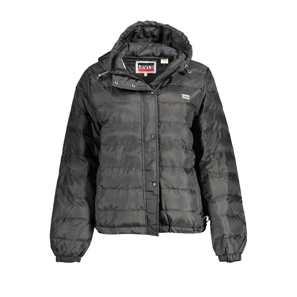 Hooded Jacket by Levi's for women in polyester black features an utilitarian silhouette with a refined hooded neckline, showcasing sophisticated pockets & hooded for an utilitarian aesthetic.