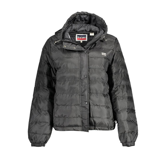 Hooded Jacket by Levi's for women in polyester black features an utilitarian silhouette with a refined hooded neckline, showcasing sophisticated pockets & hooded for an utilitarian aesthetic.