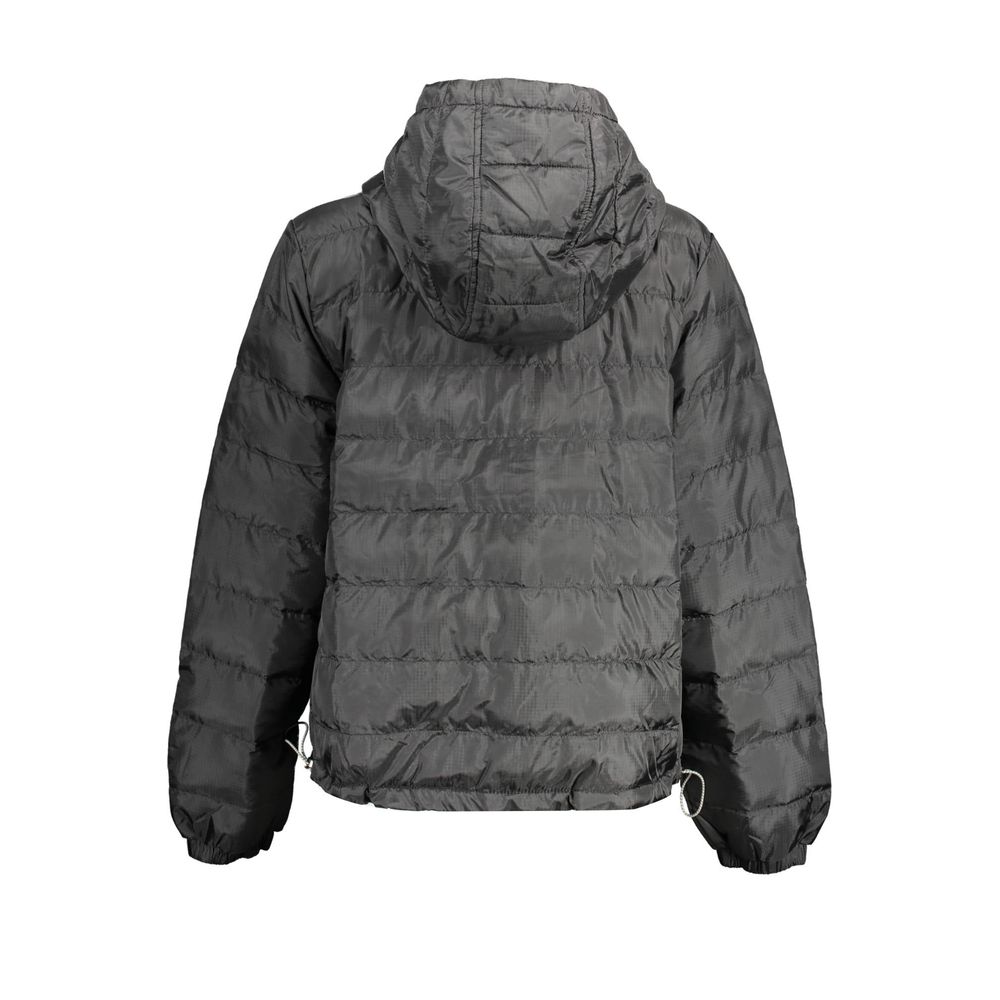 Hooded Jacket by Levi's for women in polyester black showcases a contemporary silhouette, detailed with a contemporary and premium pockets & hooded for a sophisticated finish.
