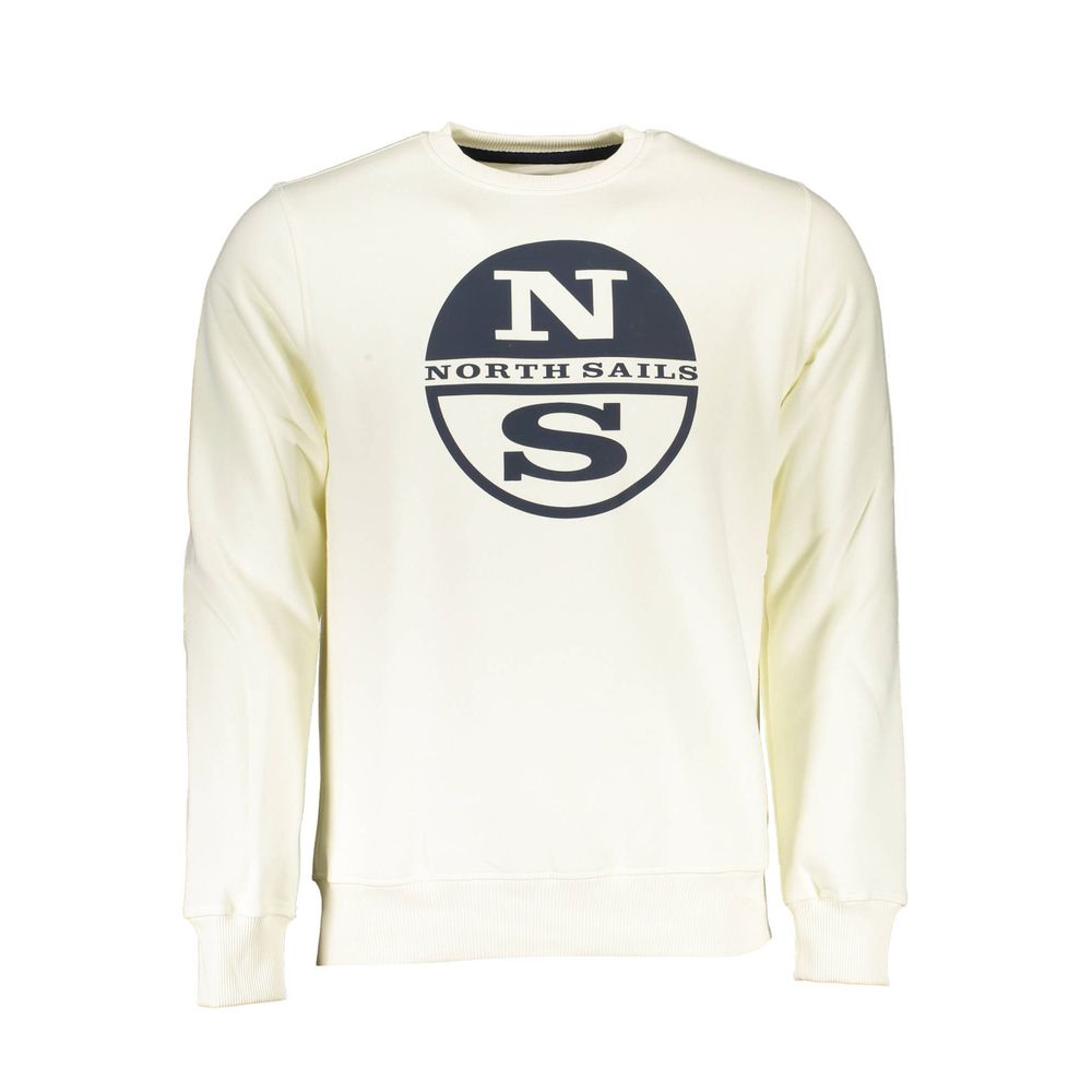 Sweatshirt Sweater by North Sails for men in cotton white features an polished silhouette, showcasing refined long-sleeve and a sophisticated round neckline for a truly polished finish.