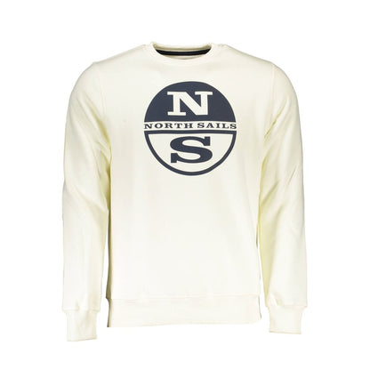 Sweatshirt Sweater by North Sails for men in cotton white features an polished silhouette, showcasing refined long-sleeve and a sophisticated round neckline for a truly polished finish.