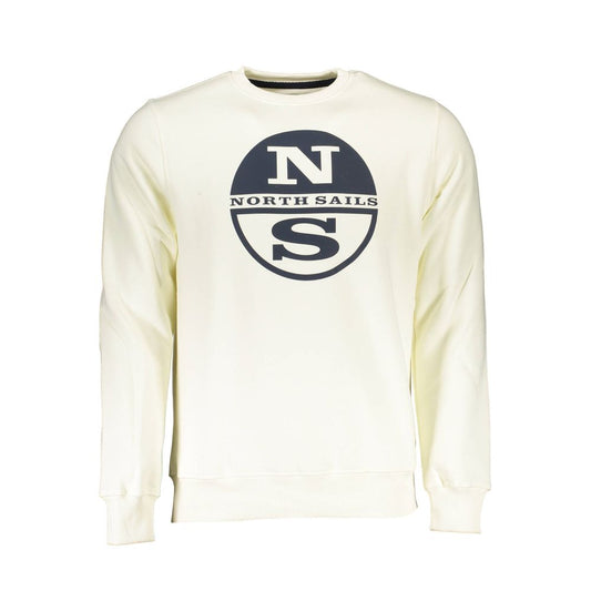 Sweatshirt Sweater by North Sails for men in cotton white features an polished silhouette, showcasing refined long-sleeve and a sophisticated round neckline for a truly polished finish.
