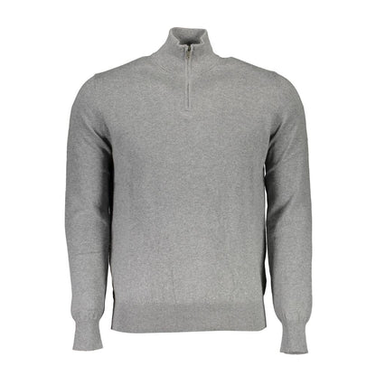 Sweater by North Sails for men in cotton gray features an tactile silhouette, showcasing a sophisticated and tactile long-sleeve for a refined finish.
