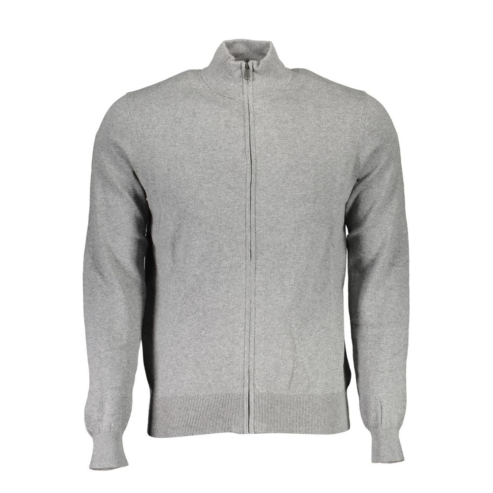 Sweater by North Sails for men in cotton gray features an tactile silhouette, showcasing a sophisticated and tactile long-sleeve for a refined finish.