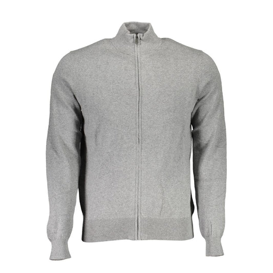 Sweater by North Sails for men in cotton gray features an tactile silhouette, showcasing a sophisticated and tactile long-sleeve for a refined finish.