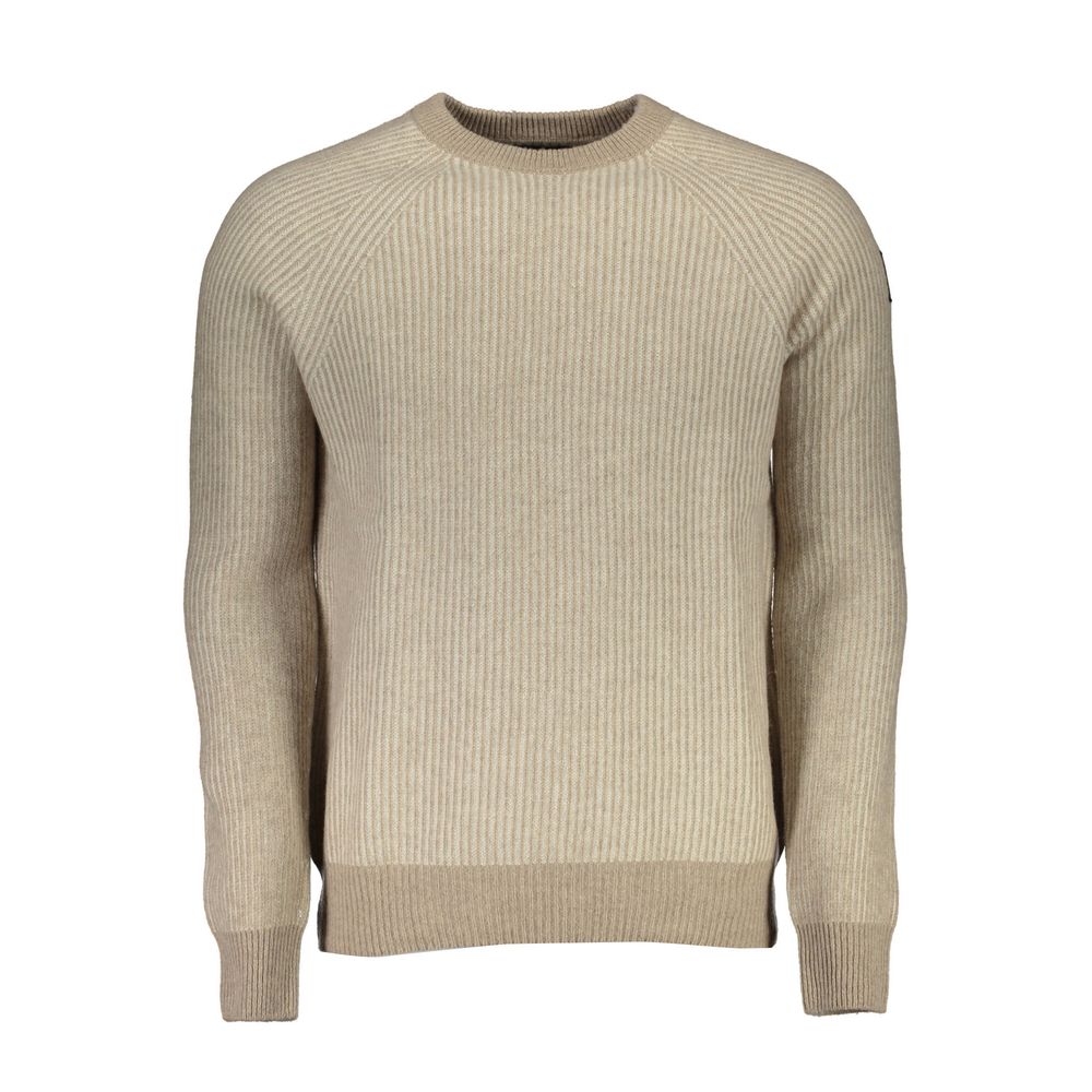 Sweater by North Sails for men in wool beige showcases a sumptuous silhouette, artfully finished with a sumptuous round neckline and long-sleeve for a sophisticated, sumptuous look.