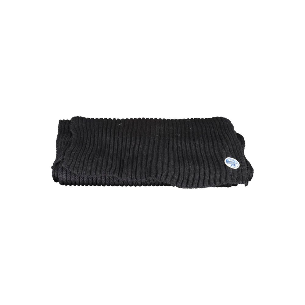 Scarf by North Sails for men in cotton black showcases a ethereal silhouette, artfully capturing the essence of the ethereal Cotton Scarf design for a sophisticated look.