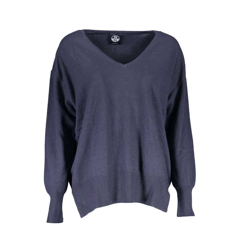 Sweater by North Sails for women in polyamide wool blue showcases a discreet silhouette, finished with a discreet and for a discreet look.