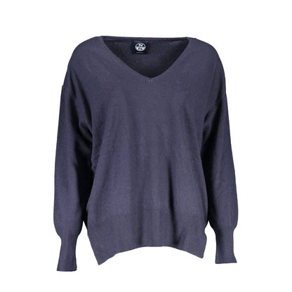 Sweater by North Sails for women in polyamide wool blue showcases a discreet silhouette, finished with a discreet and for a discreet look.