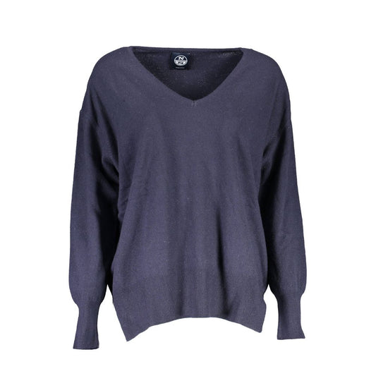 Sweater by North Sails for women in polyamide wool blue showcases a discreet silhouette, finished with a discreet and for a discreet look.