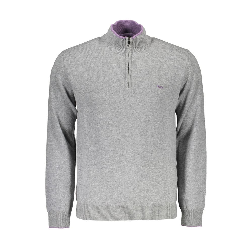 Sweater by Harmont & Blaine for men in wool gray showcases a discreet silhouette, finished with a discreet turtle neckline and long-sleeve for a discreet look.