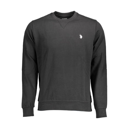 Sweatshirt Sweater by U.S. POLO ASSN. for men in cotton black showcases a downtown chic silhouette, artfully finished with a downtown chic round neckline and for a sophisticated, high-end look.