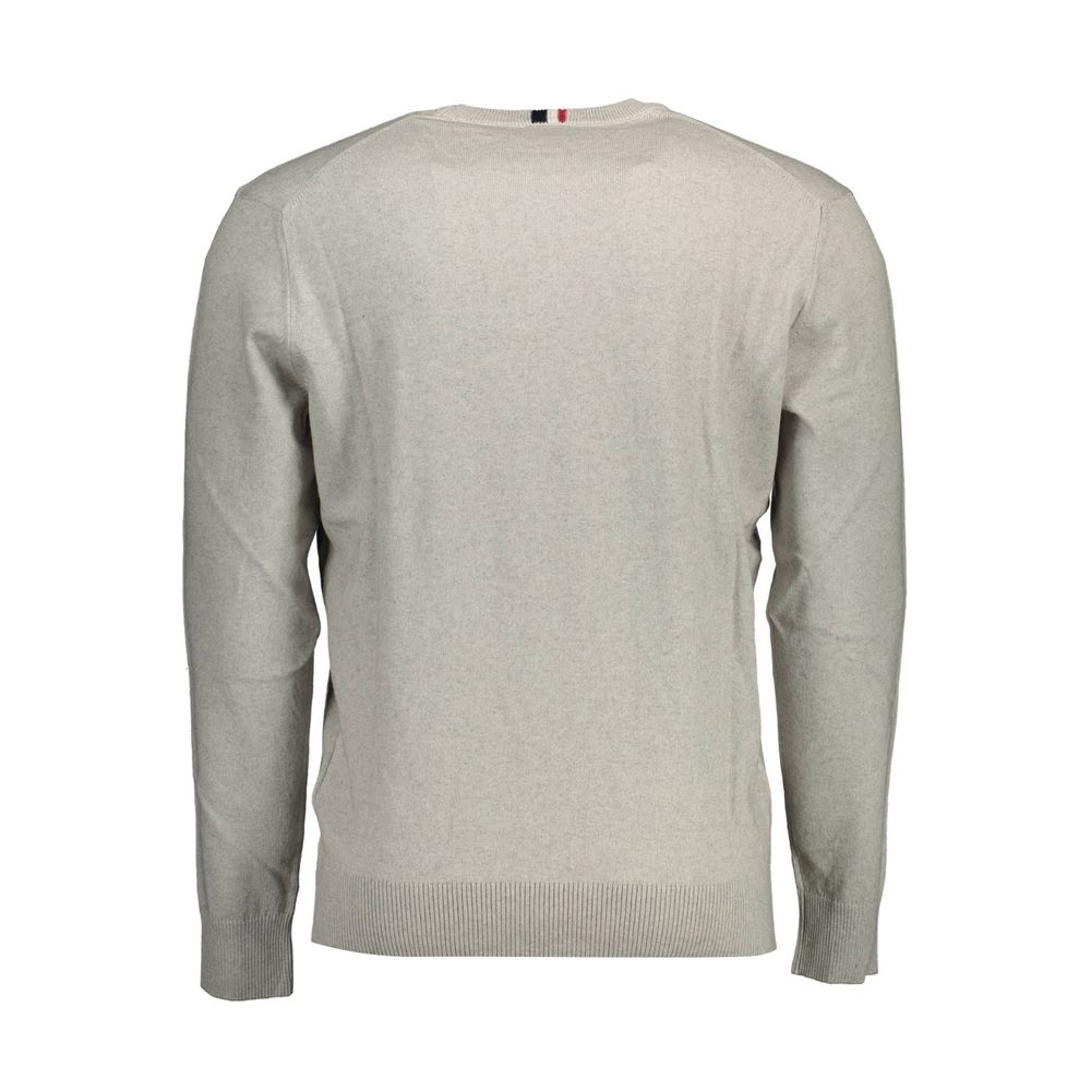 Sweater by U.S. POLO ASSN. for men in cotton gray features an tactile silhouette, showcasing a sophisticated and tactile for a refined finish.