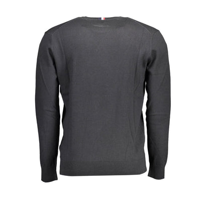 Sweater by U.S. POLO ASSN. for men in cotton black showcases a downtown chic silhouette, artfully finished with a downtown chic and for a sophisticated, high-end look.