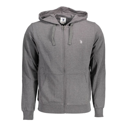Hooded Sweatshirt Sweater by U.S. POLO ASSN. for men in cotton gray features an polished silhouette, showcasing refined and a sophisticated hooded neckline for a truly polished finish.