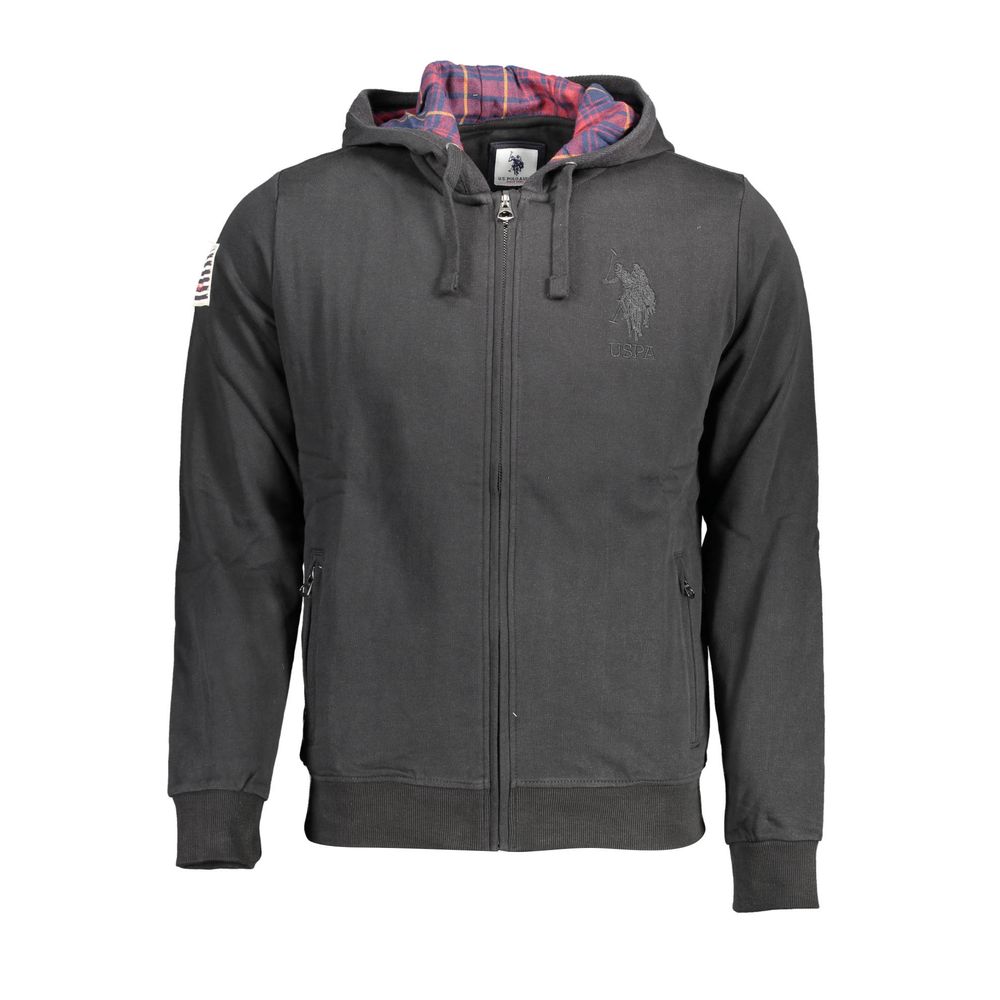 Sweatshirt Sweater by U.S. POLO ASSN. for men in cotton black showcases a sumptuous silhouette, artfully finished with a sumptuous and for a sophisticated, sumptuous look.