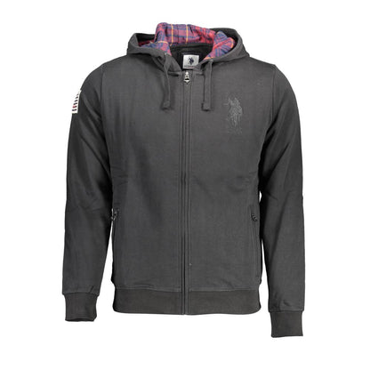 Sweatshirt Sweater by U.S. POLO ASSN. for men in cotton black showcases a sumptuous silhouette, artfully finished with a sumptuous and for a sophisticated, sumptuous look.