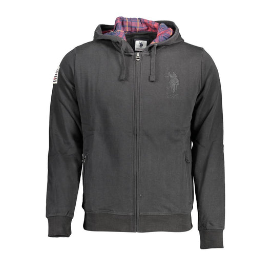 Sweatshirt Sweater by U.S. POLO ASSN. for men in cotton black showcases a sumptuous silhouette, artfully finished with a sumptuous and for a sophisticated, sumptuous look.