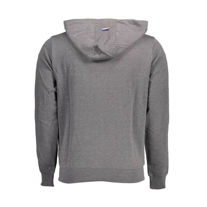 Hooded Sweatshirt Sweater by U.S. POLO ASSN. for men in cotton gray showcases a downtown chic silhouette, artfully finished with a downtown chic hooded neckline and for a sophisticated, high-end look.