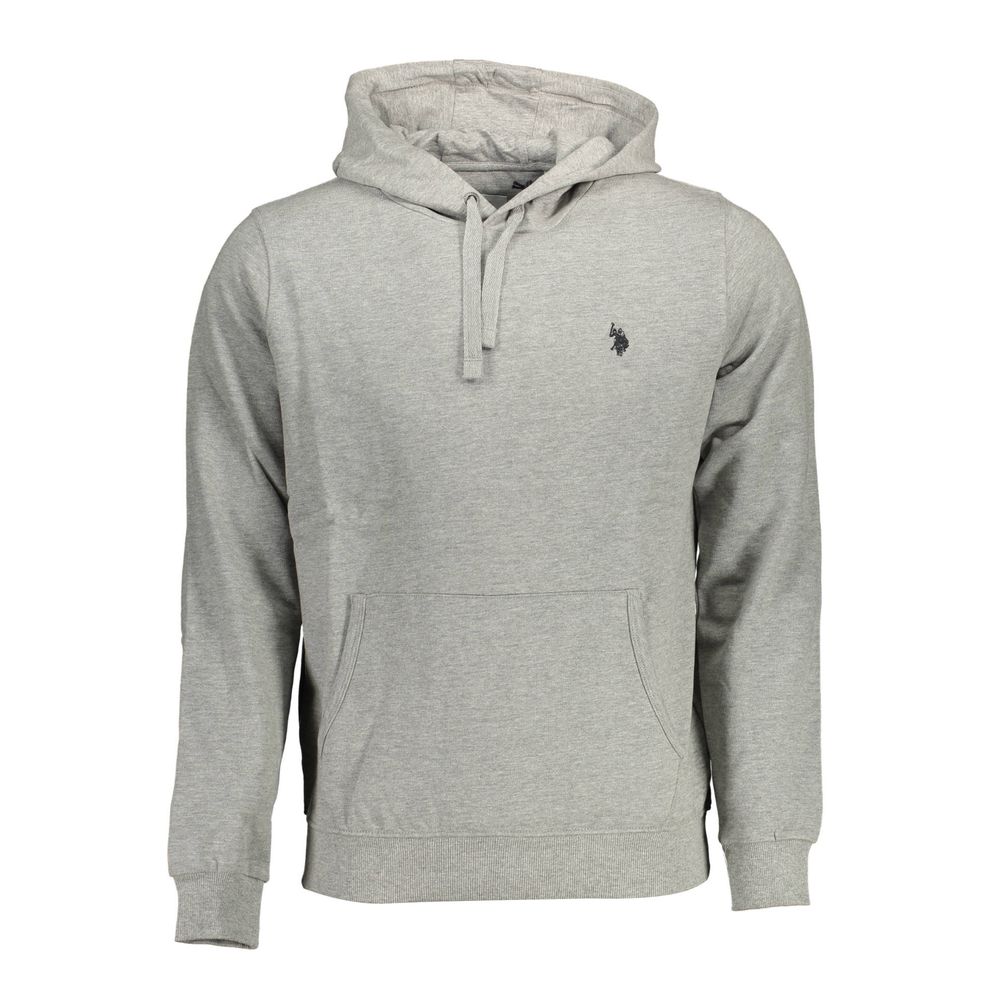 This Hooded Sweatshirt Sweater by U.S. POLO ASSN. for men in cotton gray presents a understated silhouette, featuring a sophisticated hooded neckline and for a understated finish.
