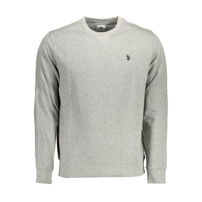 Sweatshirt Sweater by U.S. POLO ASSN. for men in cotton gray showcases a sumptuous silhouette, artfully finished with a sumptuous round neckline and for a sophisticated, sumptuous look.