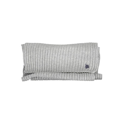 Scarf by U.S. POLO ASSN. for men in wool gray features a ethereal silhouette, artfully capturing the essence of the ethereal Wool Scarf design for a sophisticated look.