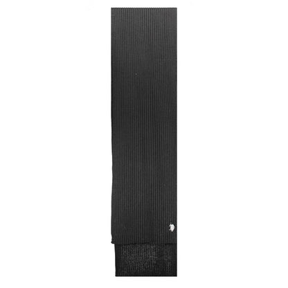 Scarf by U.S. POLO ASSN. for men in wool black presents a ethereal silhouette, artfully capturing the essence of the ethereal Wool Scarf design for a sophisticated look.