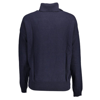 Sweater by U.S. POLO ASSN. for women in wool blue showcases an masterful silhouette, artfully detailed with a masterful turtle high-collar neckline and for a sophisticated, premium finish.