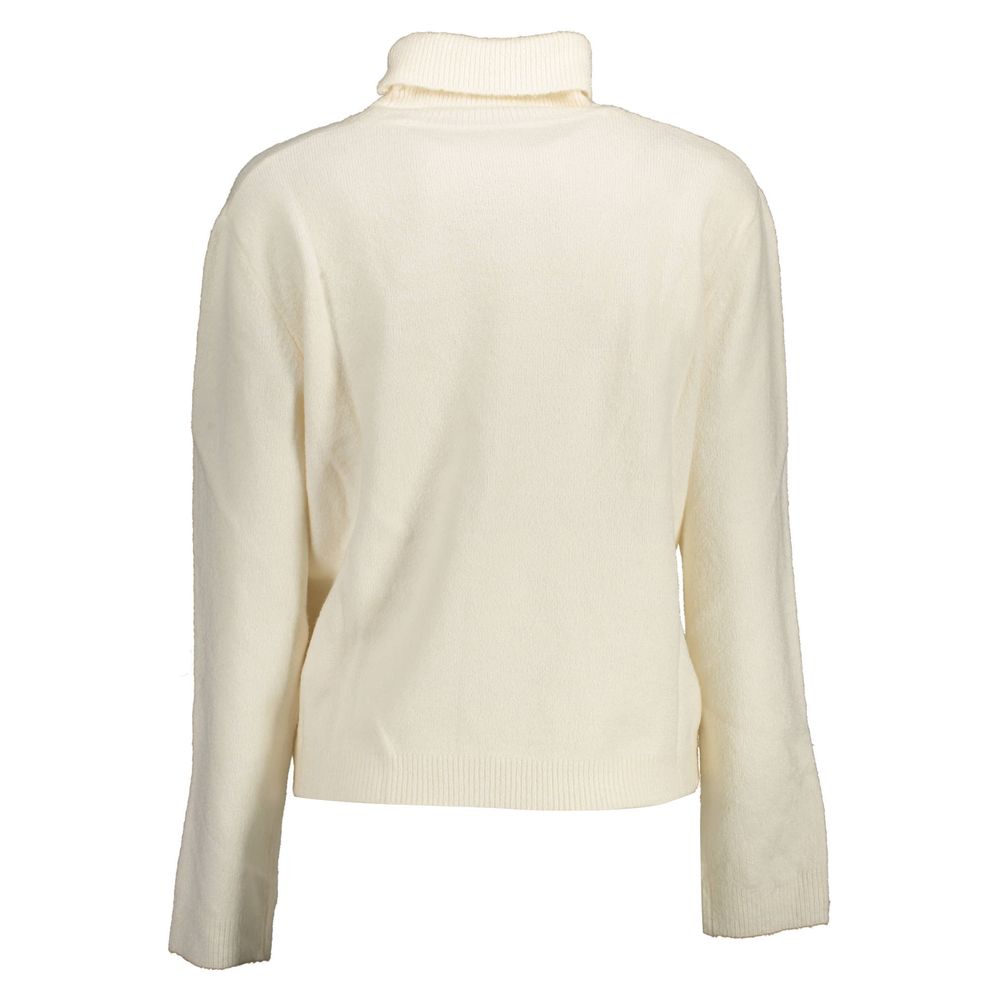 Sweater by U.S. POLO ASSN. for women in nylon white showcases a downtown chic silhouette, artfully finished with a downtown chic turtle neckline and for a sophisticated, high-end look.