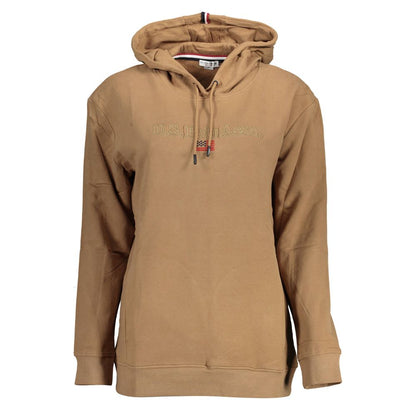 Hooded Sweatshirt Sweater by U.S. POLO ASSN. for women in cotton brown showcases a downtown chic silhouette, artfully finished with a downtown chic hooded neckline and for a sophisticated, high-end look.
