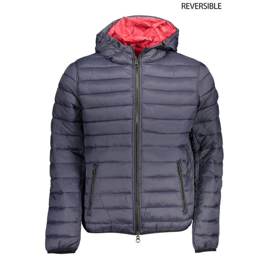 This Jacket by U.S. POLO ASSN. for men in nylon blue & red showcases a magnificent silhouette, meticulously crafted with a distinctive and functional pockets for a magnificent finish.