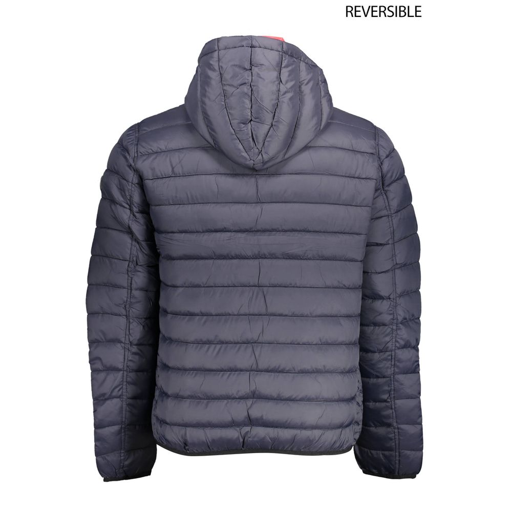 Jacket by U.S. POLO ASSN. for men in nylon blue & red showcases a contemporary silhouette, detailed with a contemporary and premium pockets for a sophisticated finish.