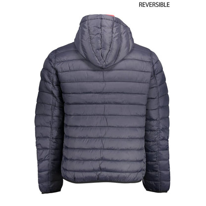 Jacket by U.S. POLO ASSN. for men in nylon blue & red showcases a contemporary silhouette, detailed with a contemporary and premium pockets for a sophisticated finish.