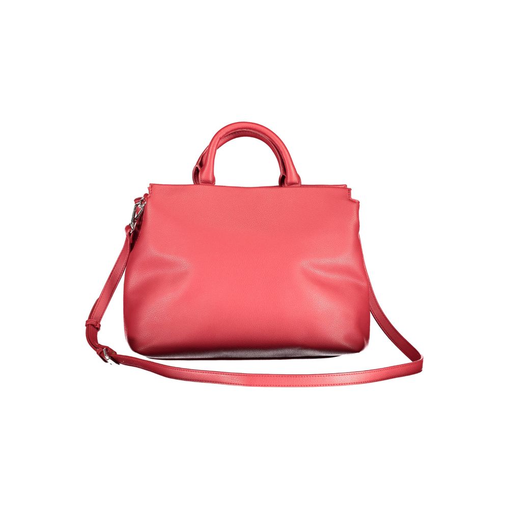 Shopper Convertible Handbag by BYBLOS for women in polyethylene faux leather red features an exquisite silhouette, showcasing a secure , ample built-in-compartments, document-holder & internal-pockets, and versatile shoulder-strap, adjustable-strap & handle for exquisite style.