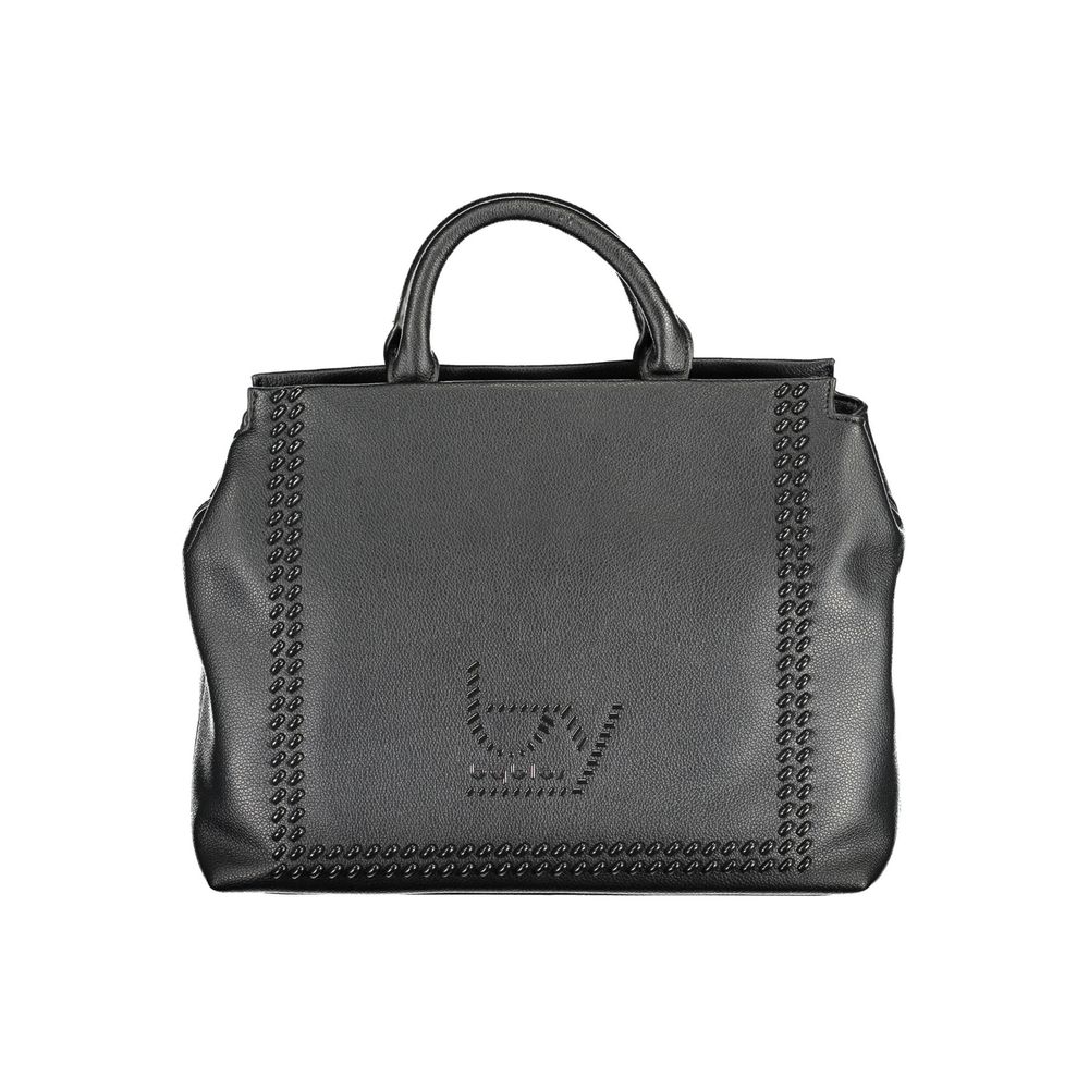 Shoulder Convertible Handbag by BYBLOS for women in faux grained leather black features an exquisite silhouette, showcasing a secure , ample built-in-compartments, document-holder & internal-pockets, and exquisite shoulder-strap, adjustable-strap & handle for a sophisticated finish.